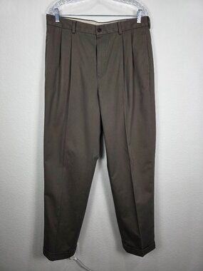 Title: Brooks Brothers Elliot Advantage Chino Pleated Cuffed Pants 36x34